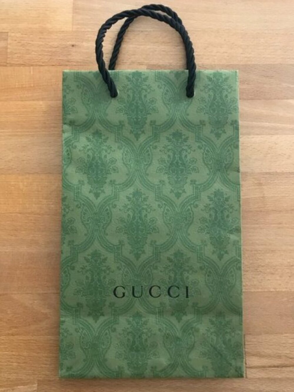 Gucci Limited Edition Green Foliage Gucci Shopping Bag Gift Bag